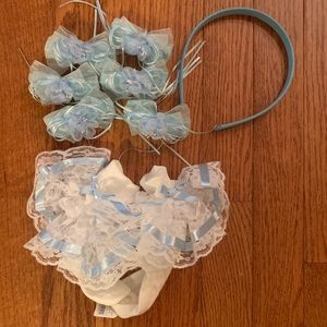 Girls Accessories “Blue Lot” Hair Bows/Socks